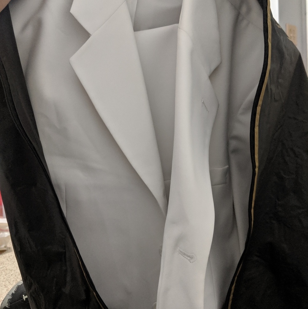 White Suit Jacket Pants and Vests